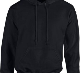 Black Pullover Heavy Blended Hoodie