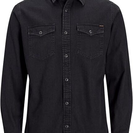 Mens Long Sleeve Denim Shirt Top